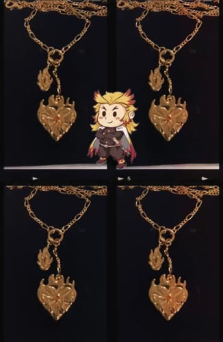 Customer photo review of Rengoku's Flame Necklace