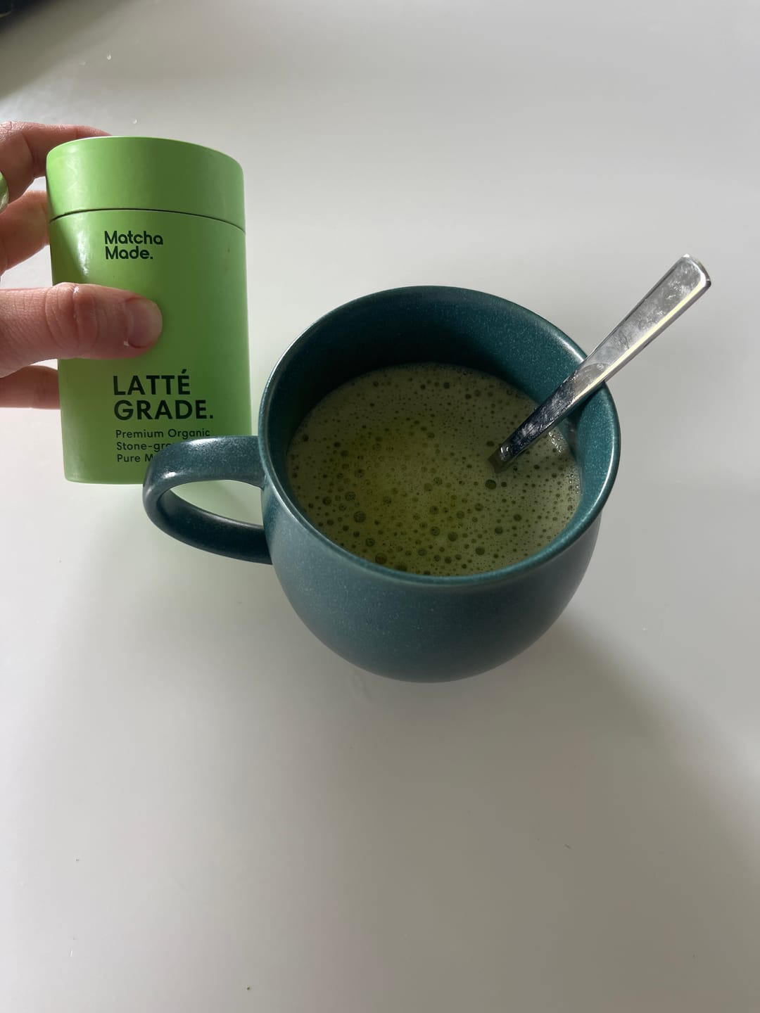 Customer photo review of Unsweetened Matcha Latte