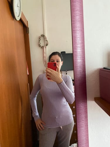 Customer photo review of Maglione girocollo a costine