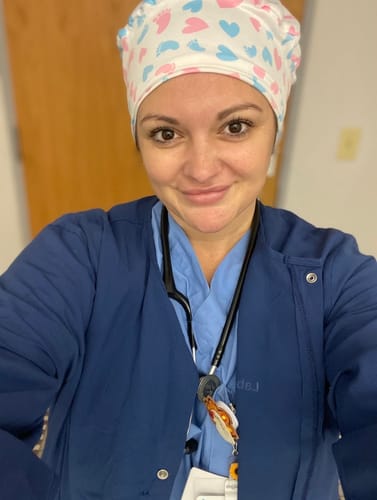 Customer photo review of Scrub Hat - Baby Love