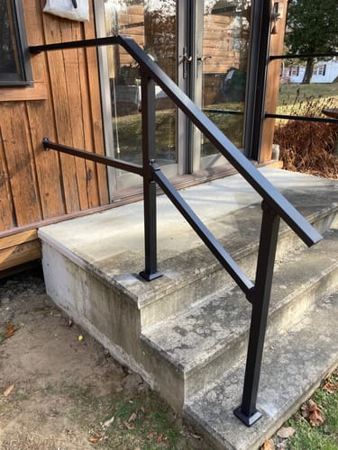 Customer photo review of Stairs Handrail Wall Extension