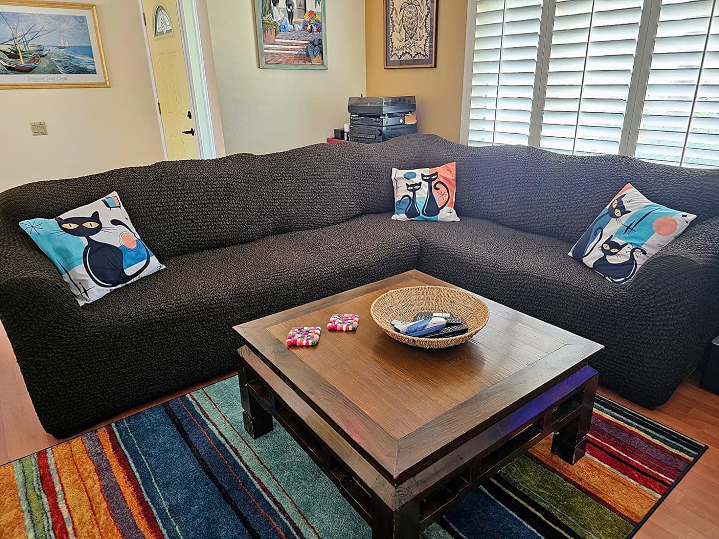 Customer photo review of Corner Sofa Slipcover, Comfort Collection
