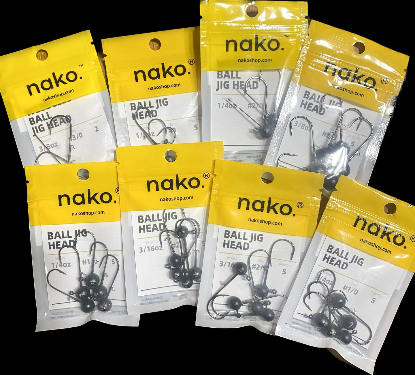 Customer photo review of 200% Sensitive Tungsten Ball Jig Heads | No Chip Black | Bulk Pack