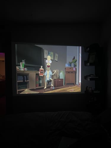 Customer photo review of MovieHub™ Ultra HD Projector + FREE Projector Screen
