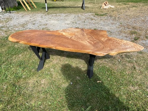 Customer photo review of Metal Console Table Legs - 203 Draco - 14W, 28H inch