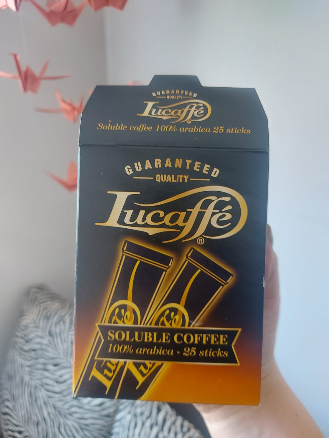 Customer photo review of Lucaffe Instantáneo Soluble 100% Arabica - 25 Sobres
