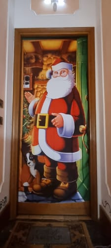 Customer photo review of Decorazione per porta d'ingresso di Natale 2023