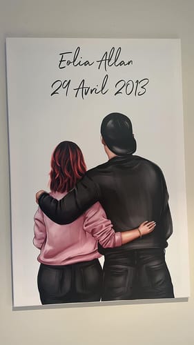 Customer photo review of Couple (homme et femme) - Toile personnalisé