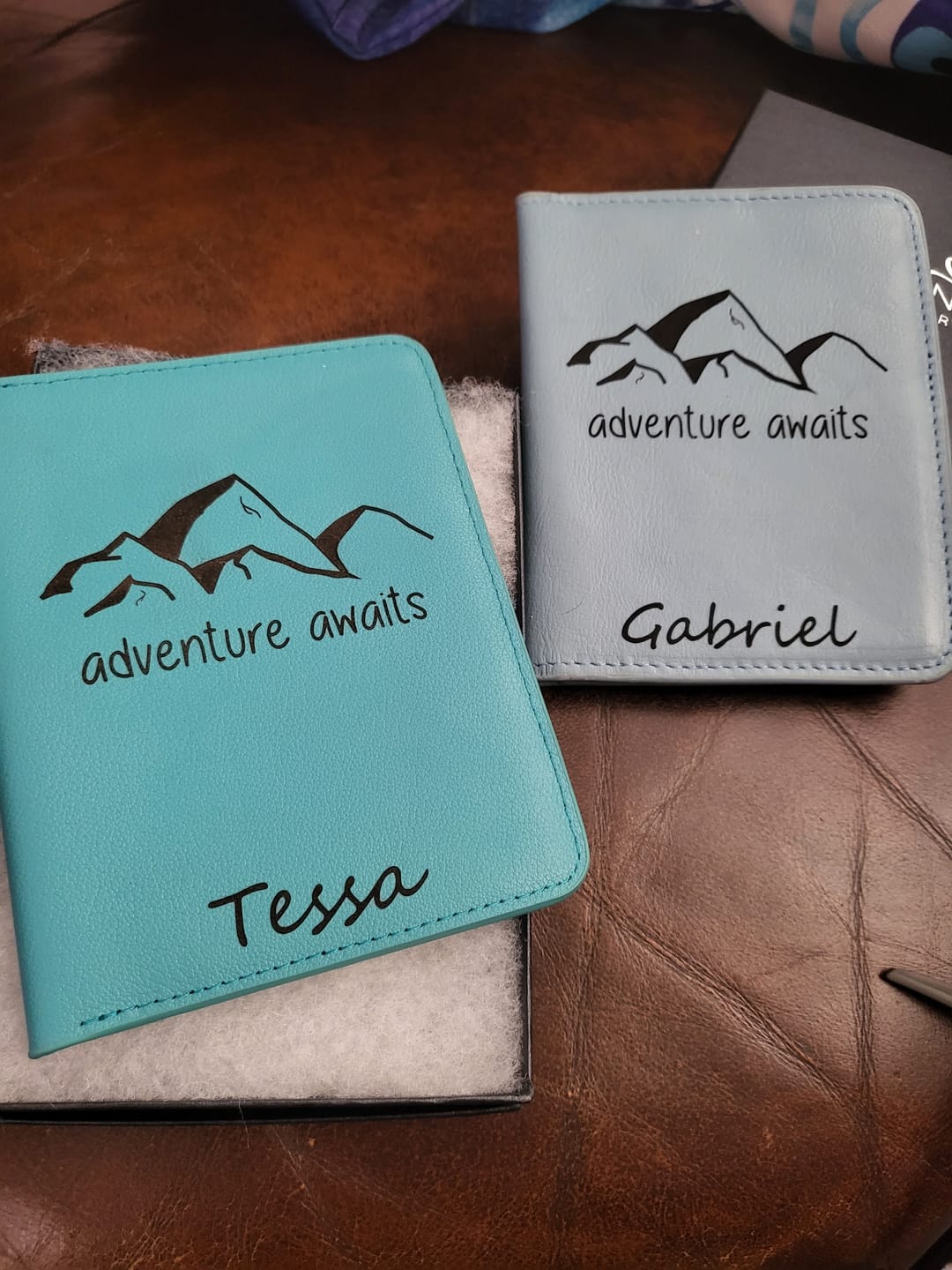 Customer photo review of Personalized Leather Passport Holder