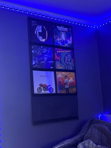 Customer photo review of 12" Vinyl Record Display Frame - LP Wall Storage