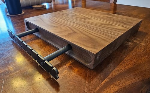 Customer photo review of Walnut Floating Shelves