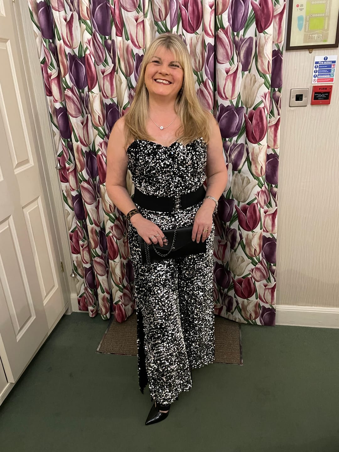 Customer photo review of Heavy Sequin Velvet Fabric