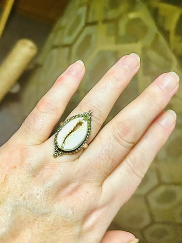 Customer photo review of Cowrie Shell Boho Ring Sterling Silver