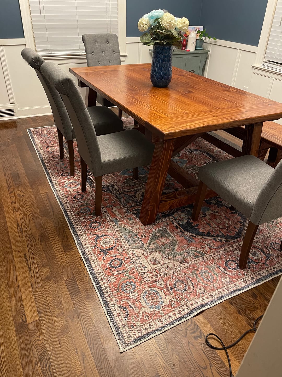Customer photo review of Distressed Vintage Kendra Area Rug Runner