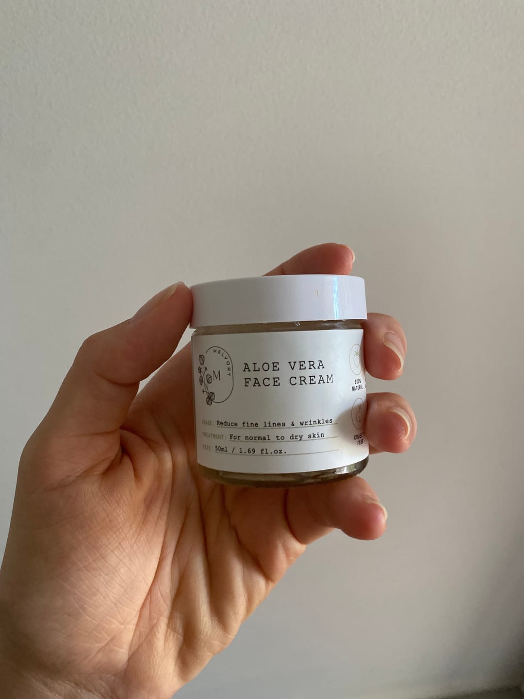 Customer photo review of Aloe Vera Face Cream