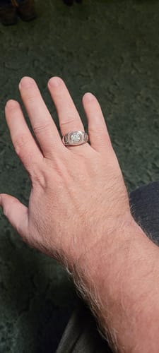 Customer photo review of 3.00 Carat Certified Moissanite Majesty Ring