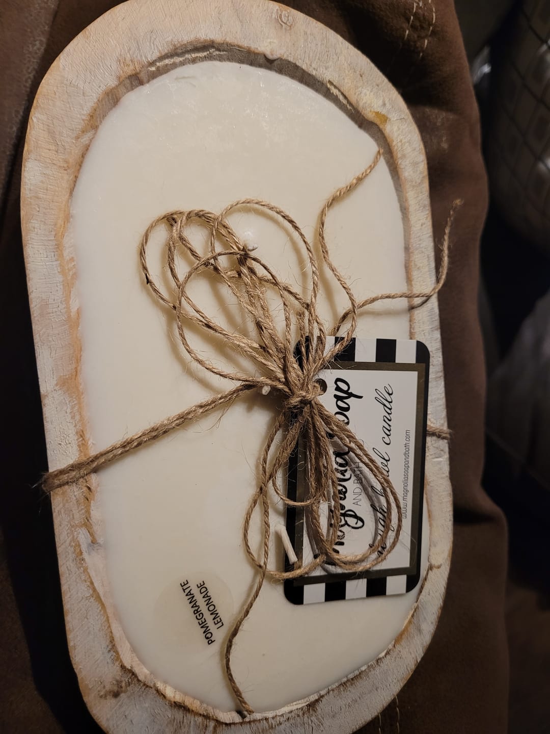 Customer photo review of Small Dough Bowl Candle