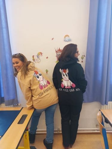 Customer photo review of Nö! Einhorn - Hoodie Unisex Rückendruck