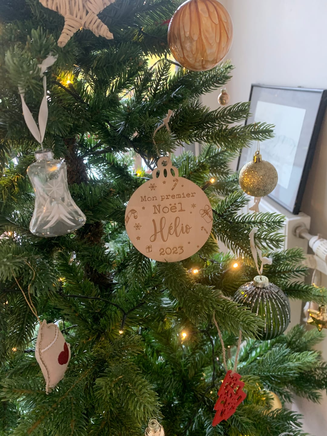 Customer photo review of Boule de Noël Personnalisée - Mon Premier Noël