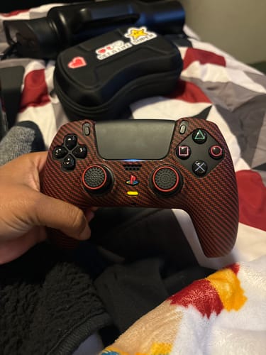 Customer photo review of Red Carbon Fiber - PS5 Controller Skin