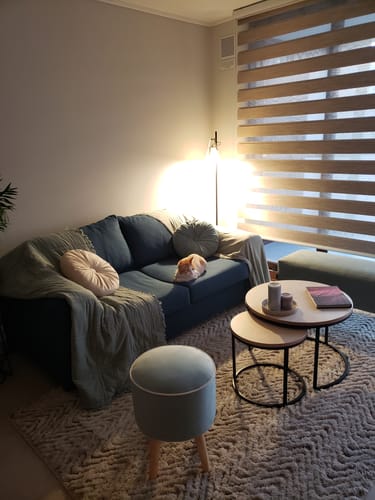 Customer photo review of Mesa de centro circular nido MIMA Negro
