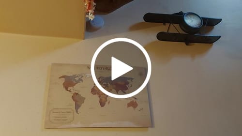 Customer video review of Carte du monde personnalisée - Toile en Mousse