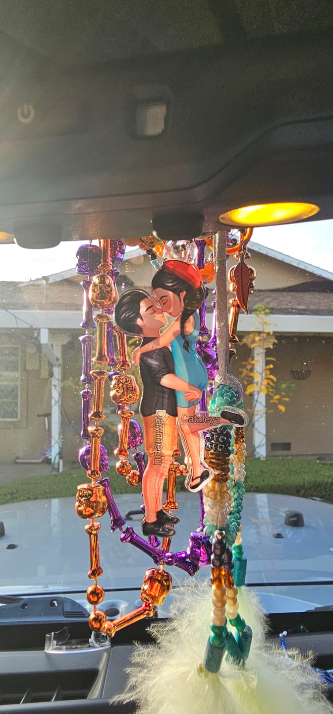 Customer photo review of Doll Couple Kissing Hugging  Personalized Ornament