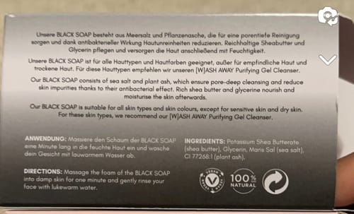 Customer photo review of BLACK SOAP - afrikanische schwarze Seife