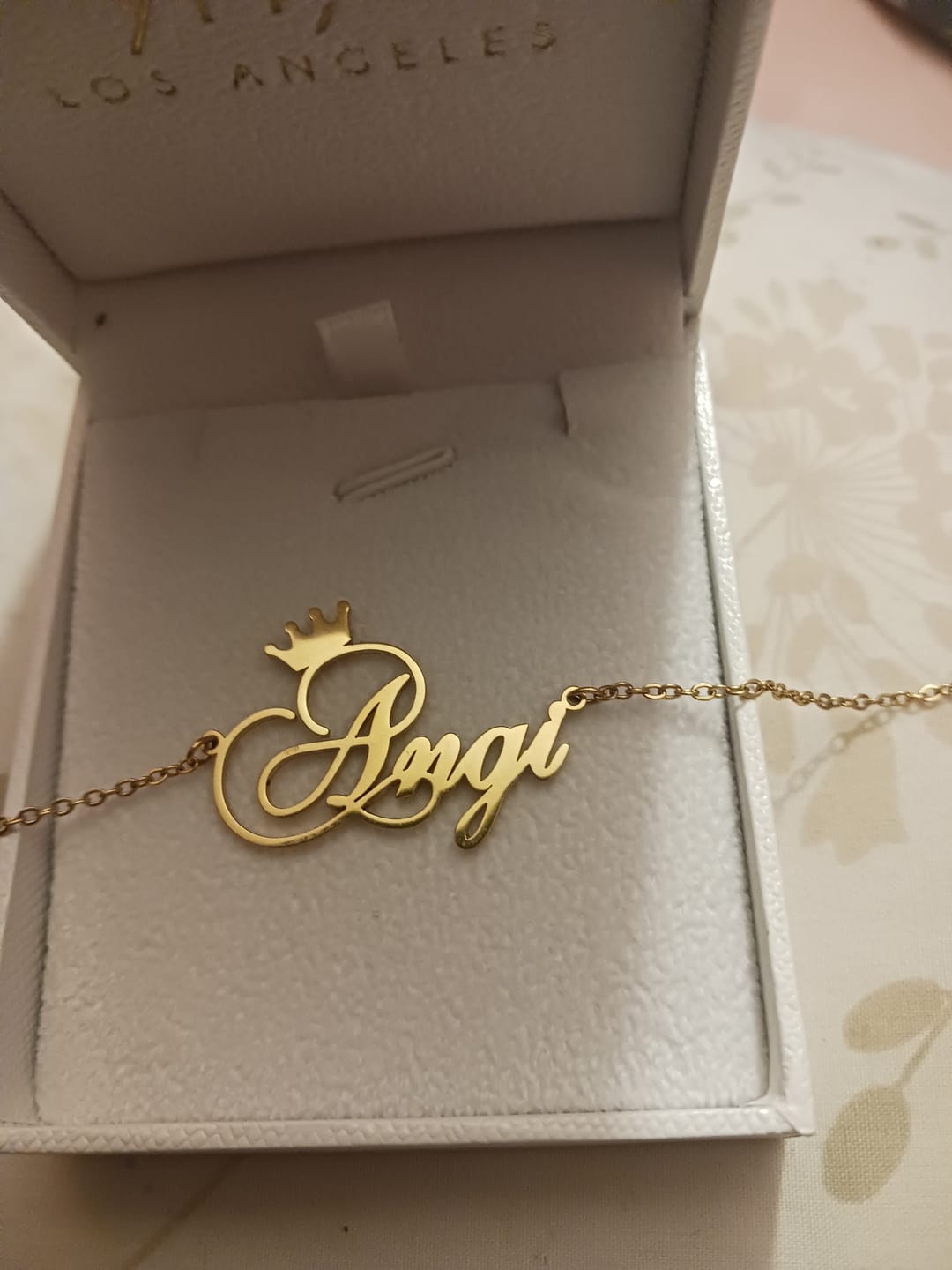 Customer photo review of Crown Name Necklace
