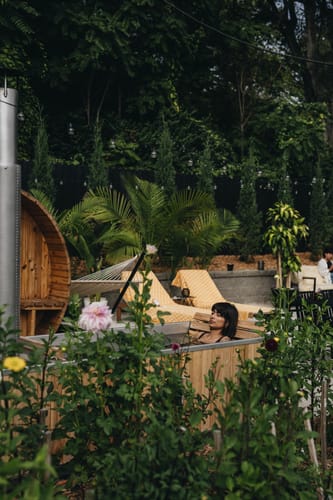 Customer photo review of Wood Burning Hot Tub