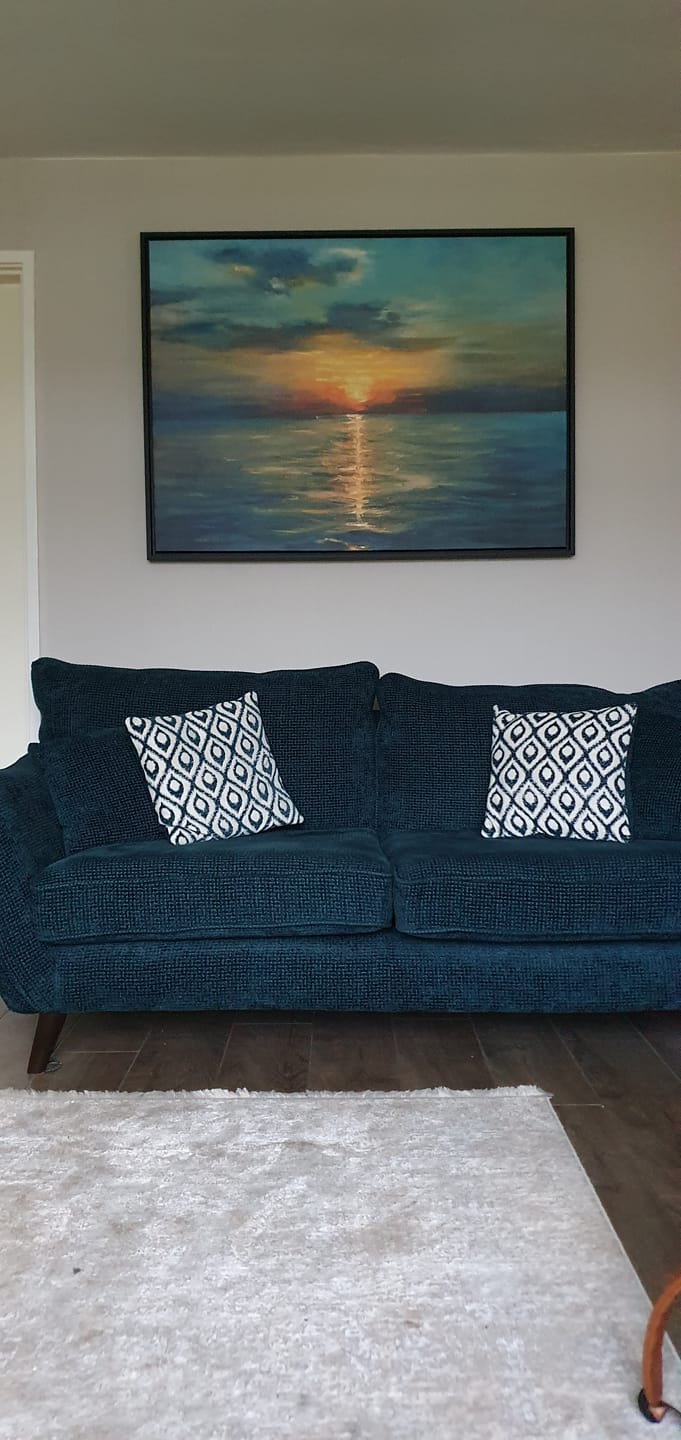 Customer photo review of Sunrise Over The Sea Canvas Print