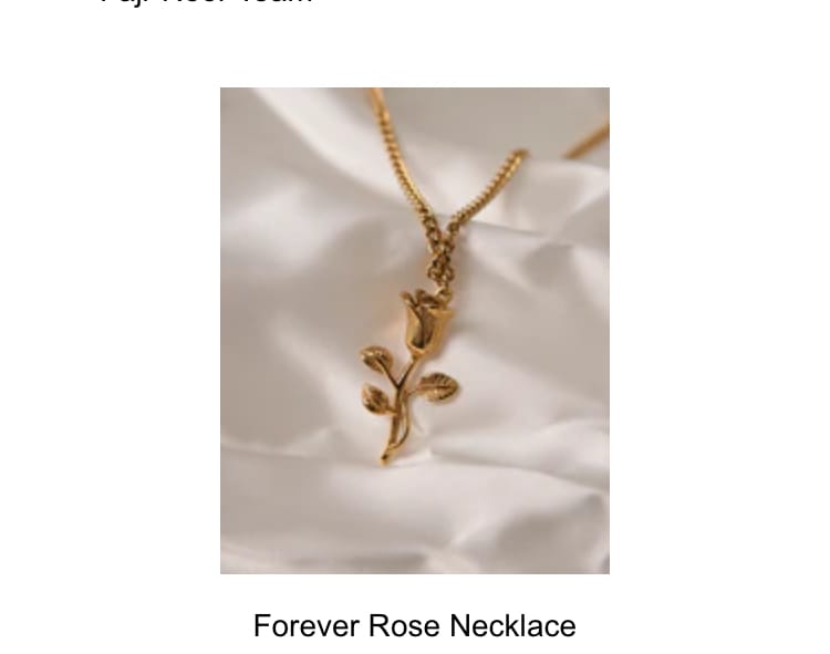 Customer photo review of Forever Rose Necklace