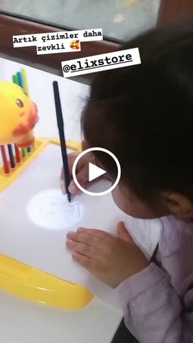 Customer video review of Elix™ Projeksiyon çocuk çizim masası
