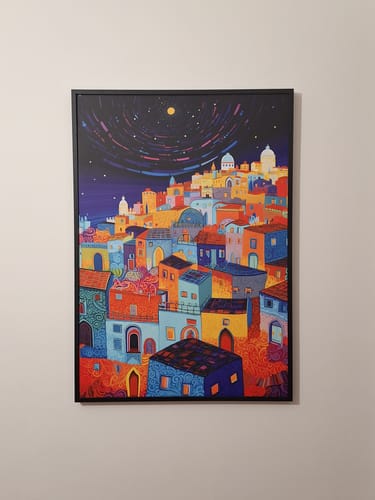 Customer photo review of Paese del mediterraneo di notte