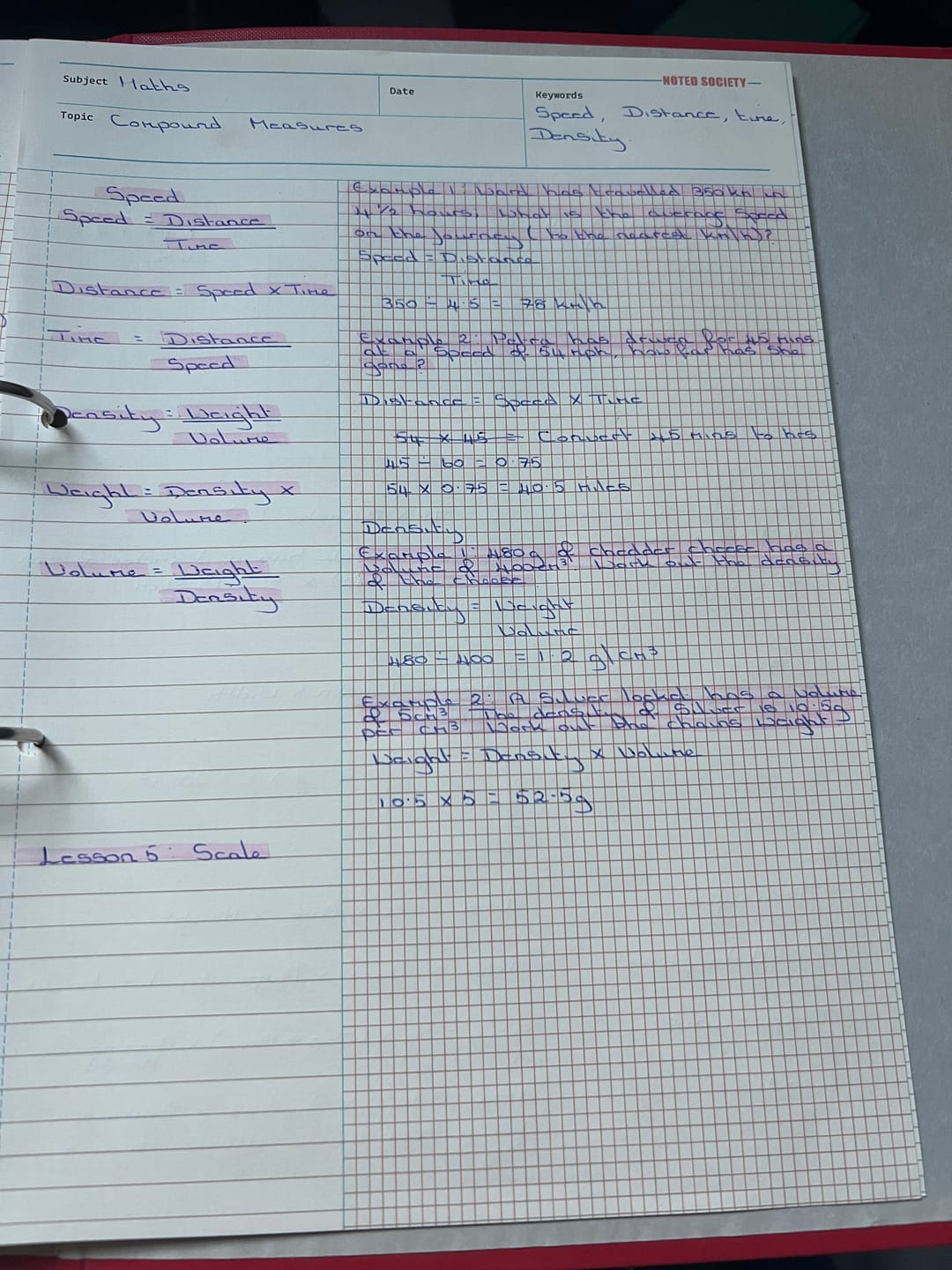 Customer photo review of Maths Notepad