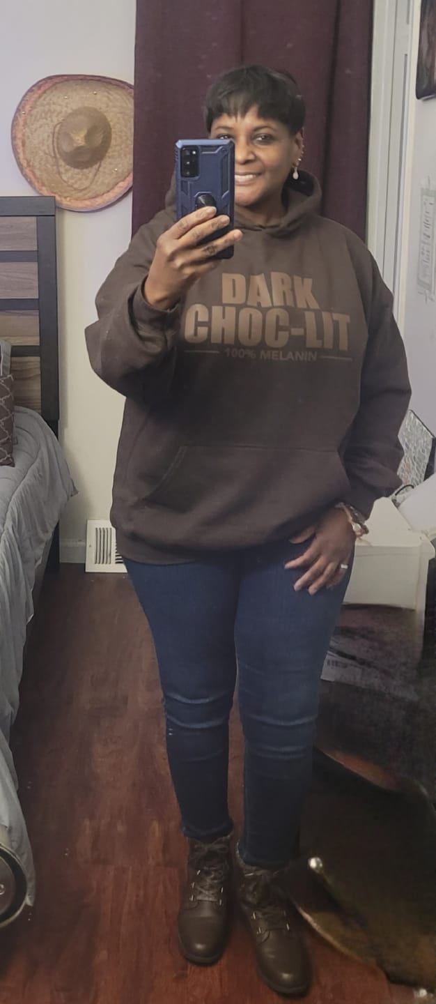 Customer photo review of 100% Melanin Hoodie