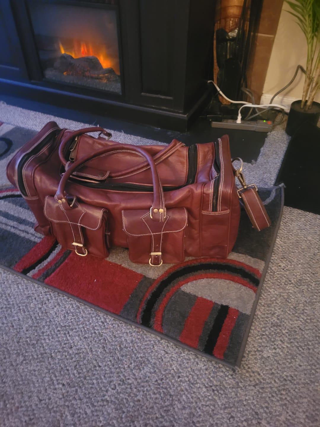 Customer photo review of Vintage Dark Brown Traveller Duffle Bag