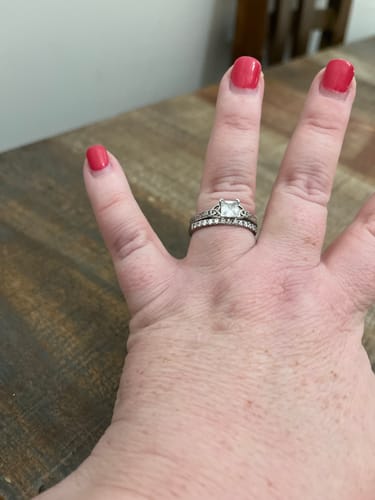 Customer photo review of Triquetra Filigree™ 18K White Gold Ring
