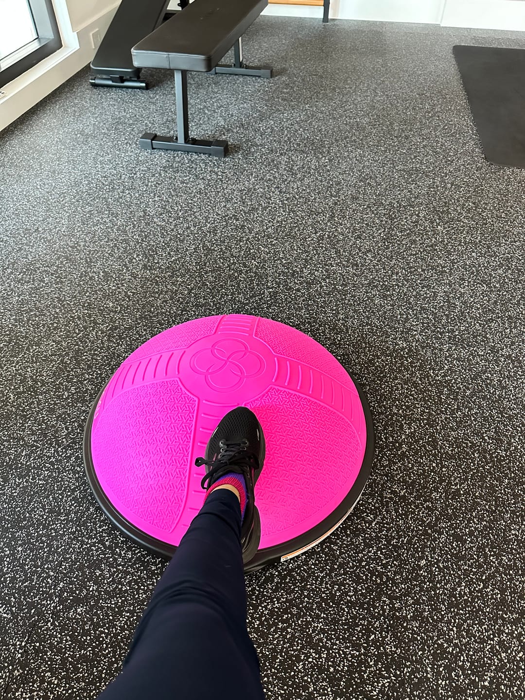 Customer photo review of Limited Edition Pink BOSU® NexGen™ Home Balance Trainer