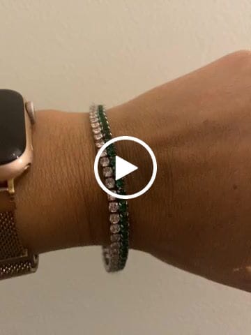Customer video review of Nara Double Row Cubic Zirconia Tennis Bracelet