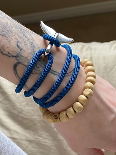 Customer photo review of Whale tracking bracelet