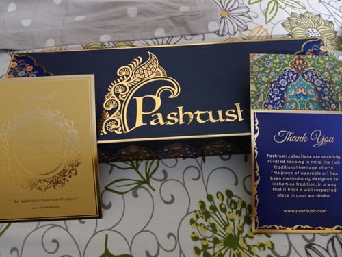 Customer photo review of Pashtush Womens Fine Wool, Silky Nalki Embroidery Needlework Stole, White