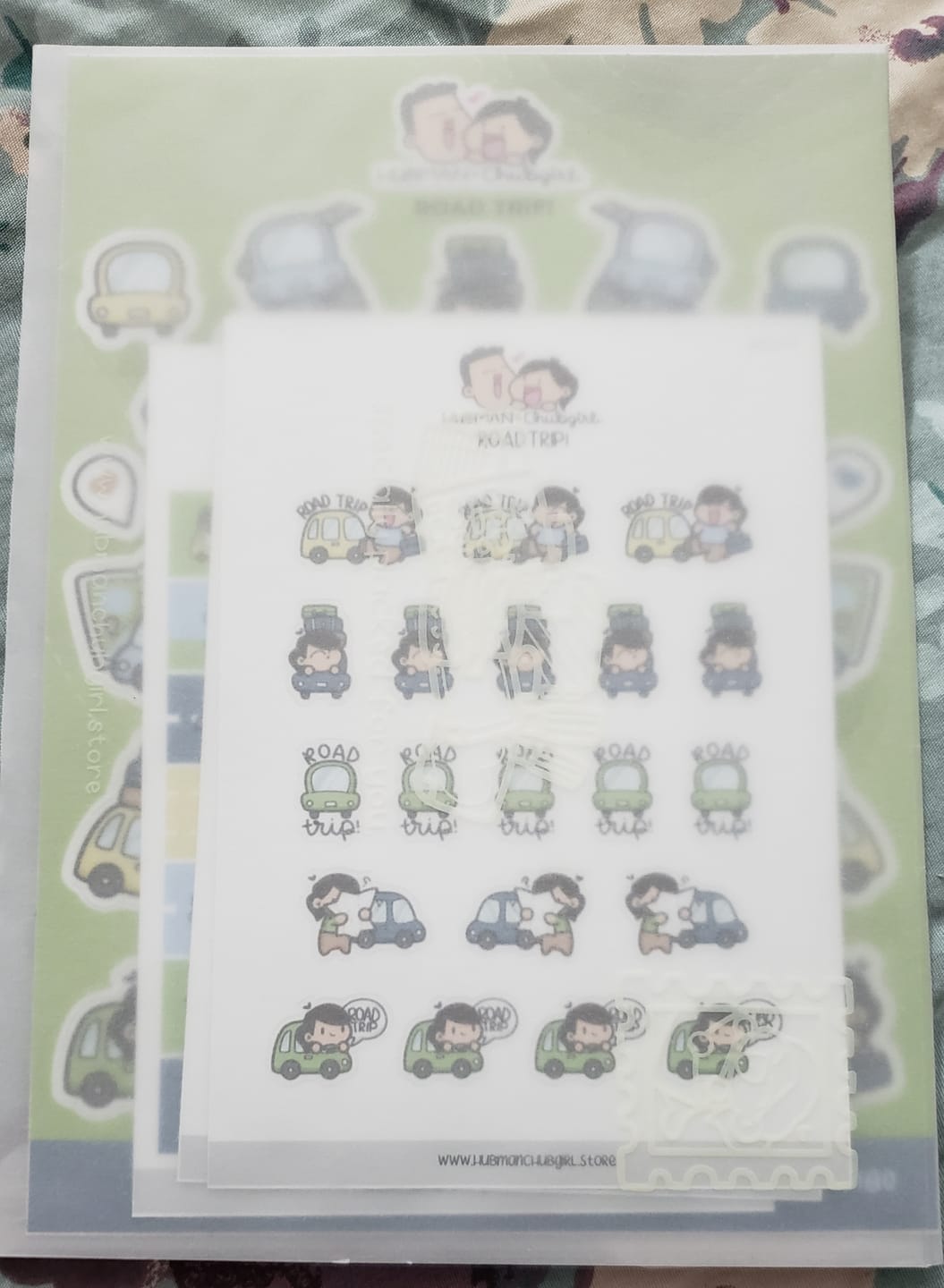 Customer photo review of Roadtrip Sticker Set