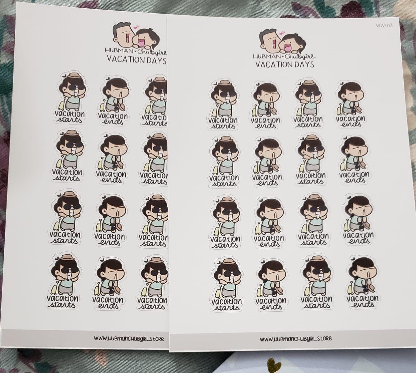 Customer photo review of Vacation Days Planner Stickers