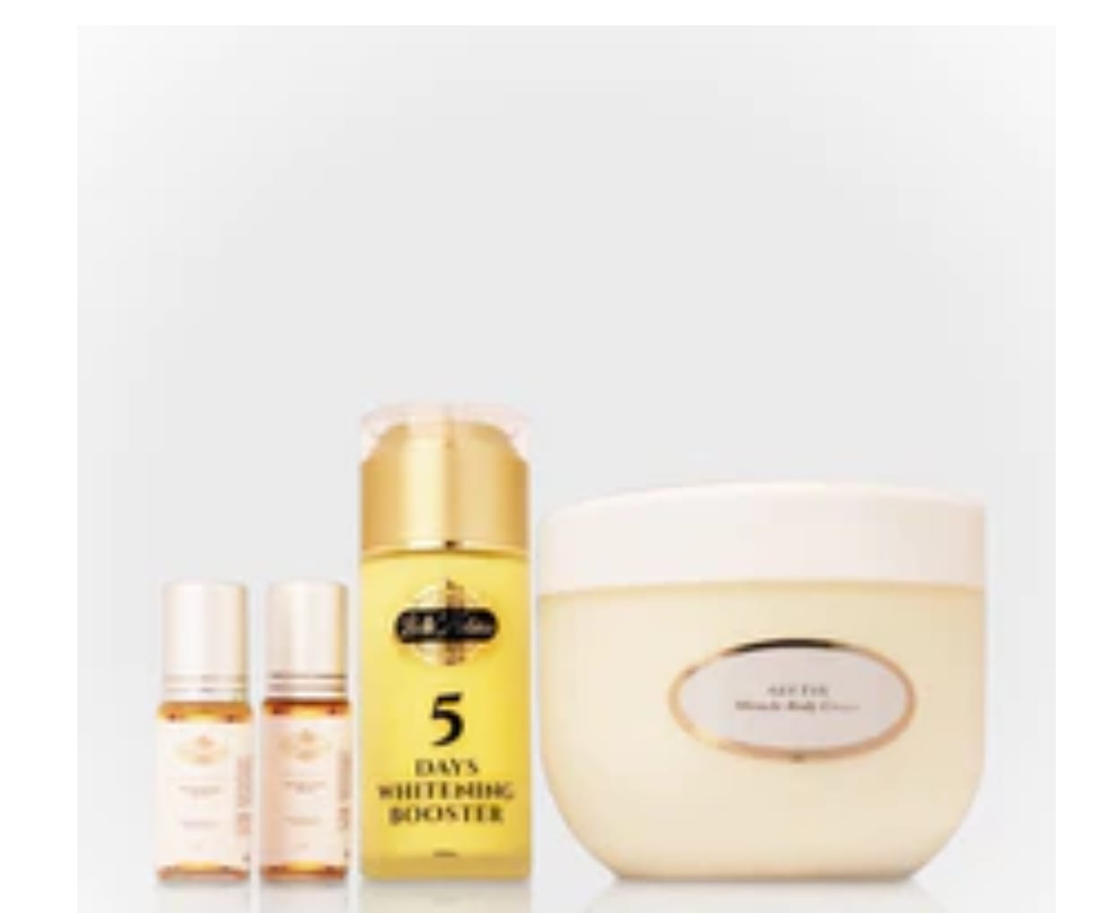 Avis photo client de la Crème corporelle miracle Glutax avec 2 sérums Belle Nubian + 1 booster éclaircissant 5 jours