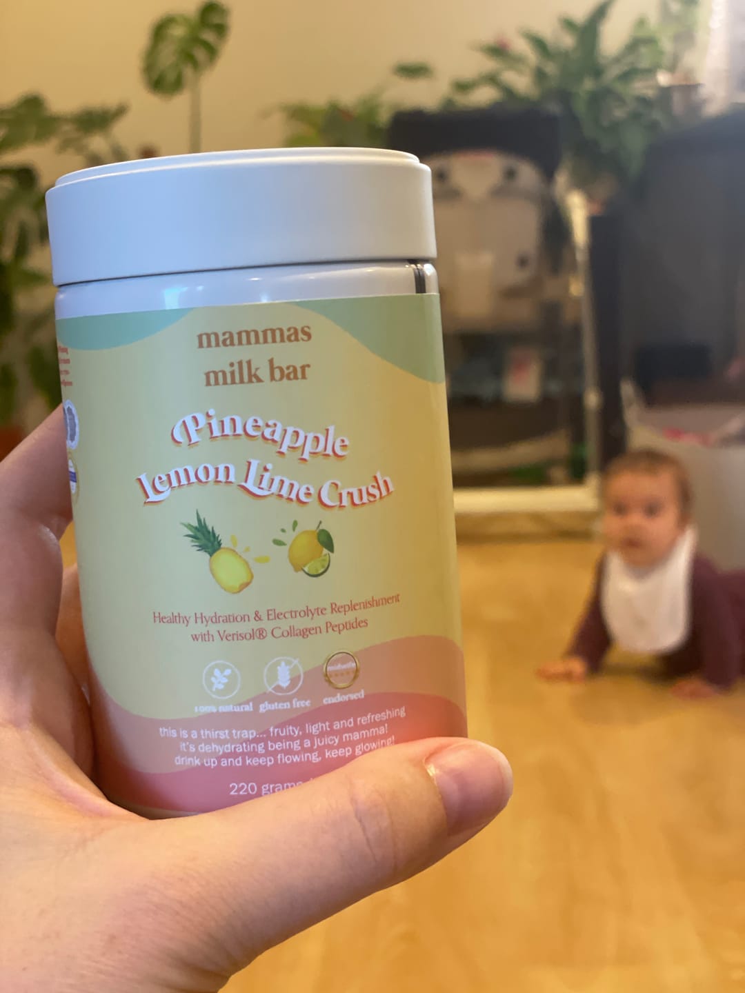 Customer photo review of Pineapple Lemon & Lime Crush Hydration Electrolyte Drink with Verisol® Collagen