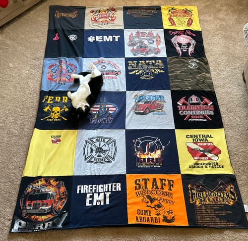 Customer photo review of Classic T-Shirt Blanket