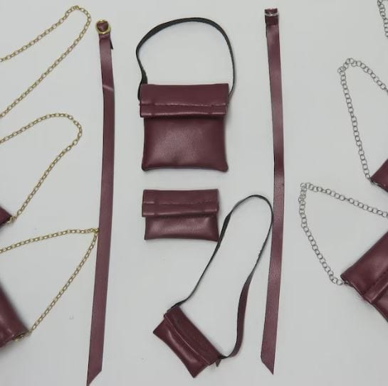 Customer photo review of Burgundy Stretch Faux Leather