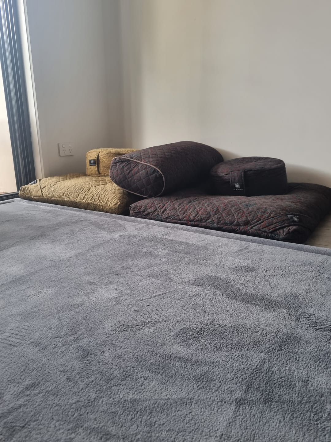 Customer photo review of Oval Yoga Bolster- Midnight Fig