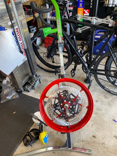 Customer photo review of Rabaconda Street Bike Tire Changer